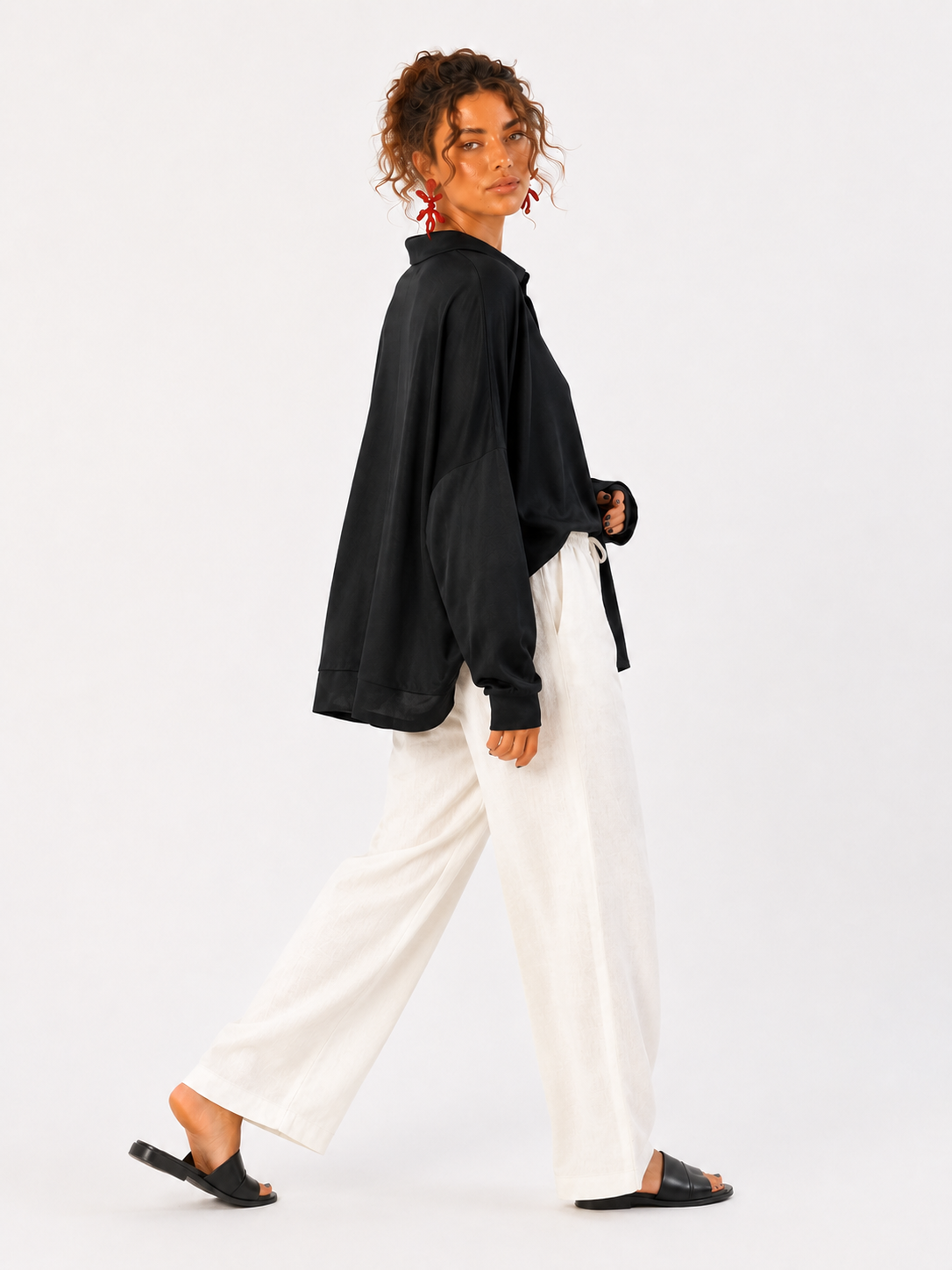 Everyday Oversized Black Top