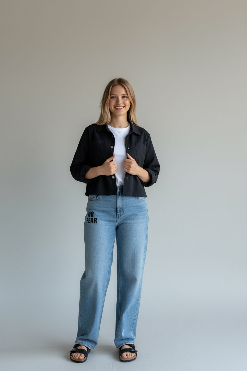 Pure Linen Cropped Shirt