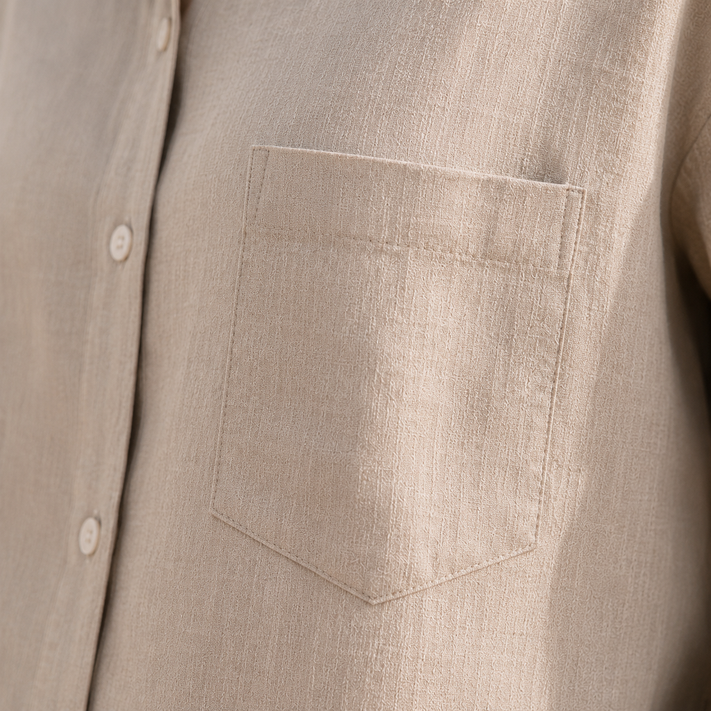 100% Linen Beige Shirt