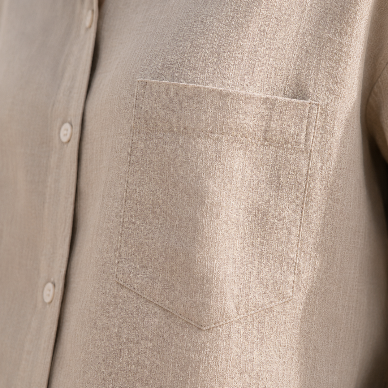 100% Linen Beige Shirt