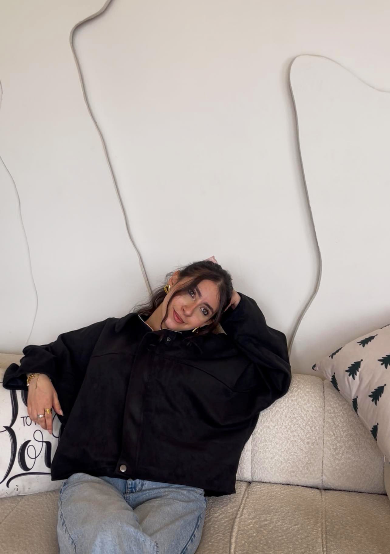 Zip-up Faux Suede Jacket