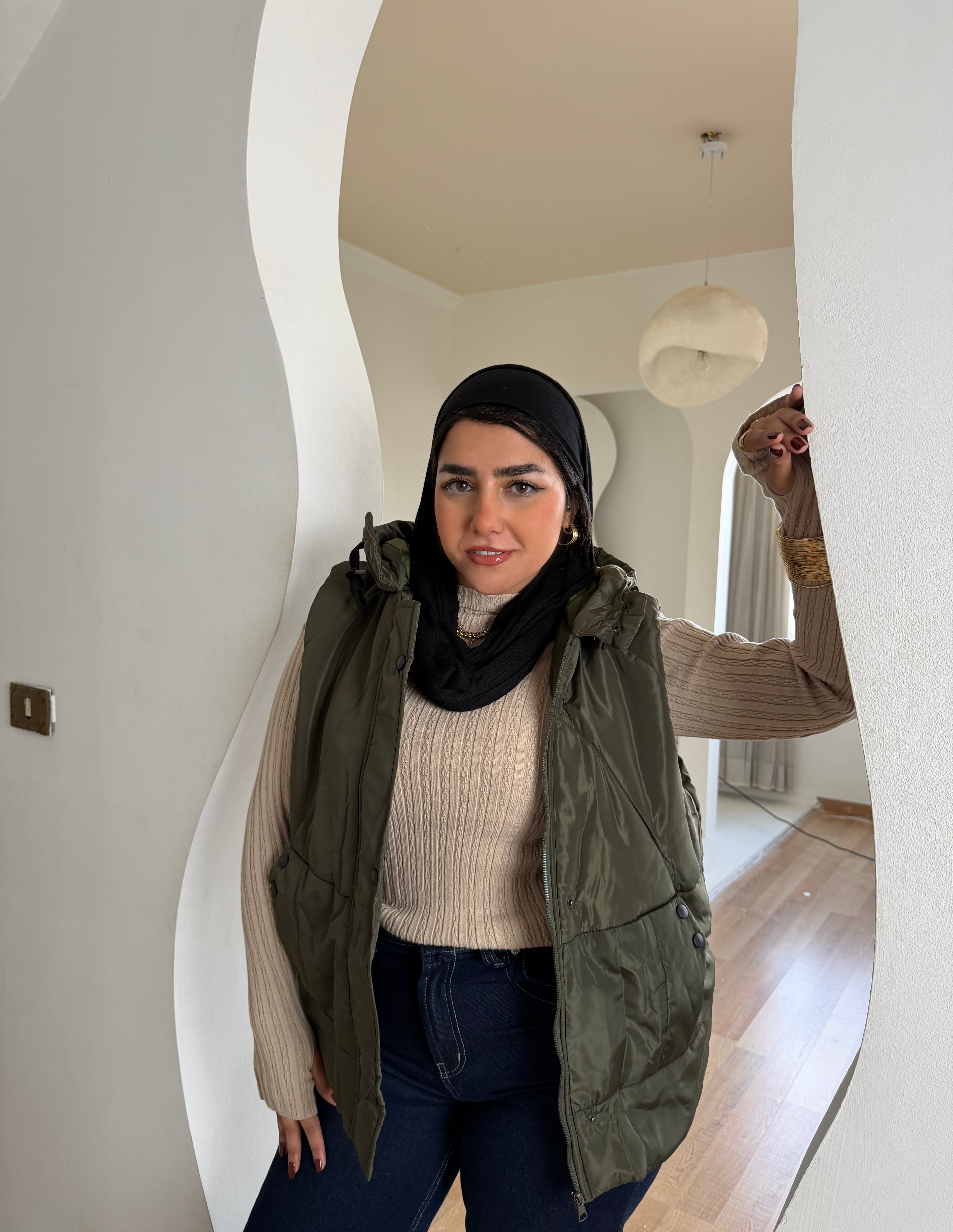 Puffer sleeveless jacket