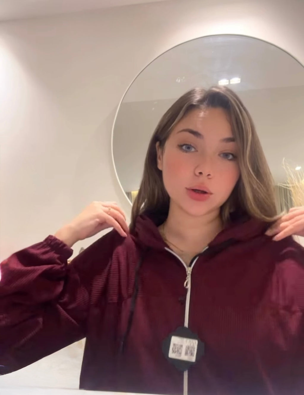 hooded zip-up jacket