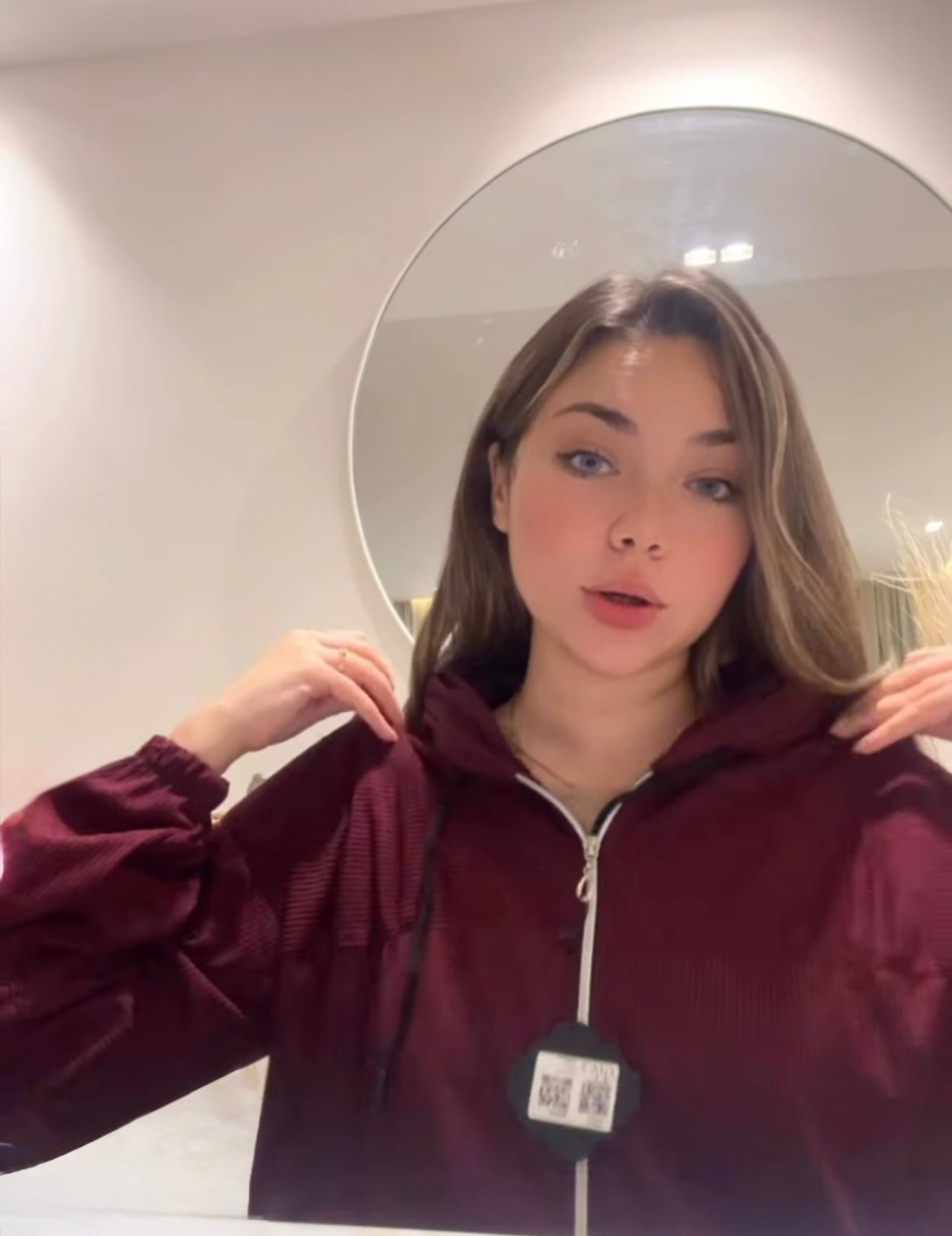 hooded zip-up jacket