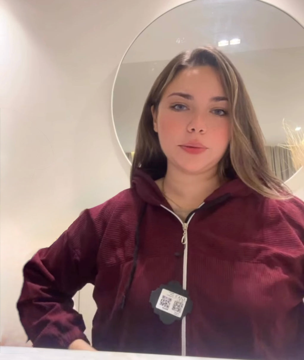 hooded zip-up jacket