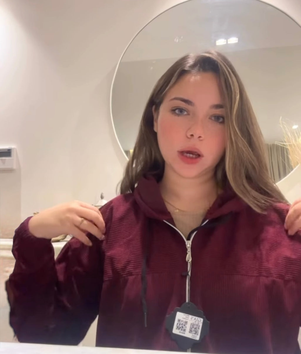 hooded zip-up jacket