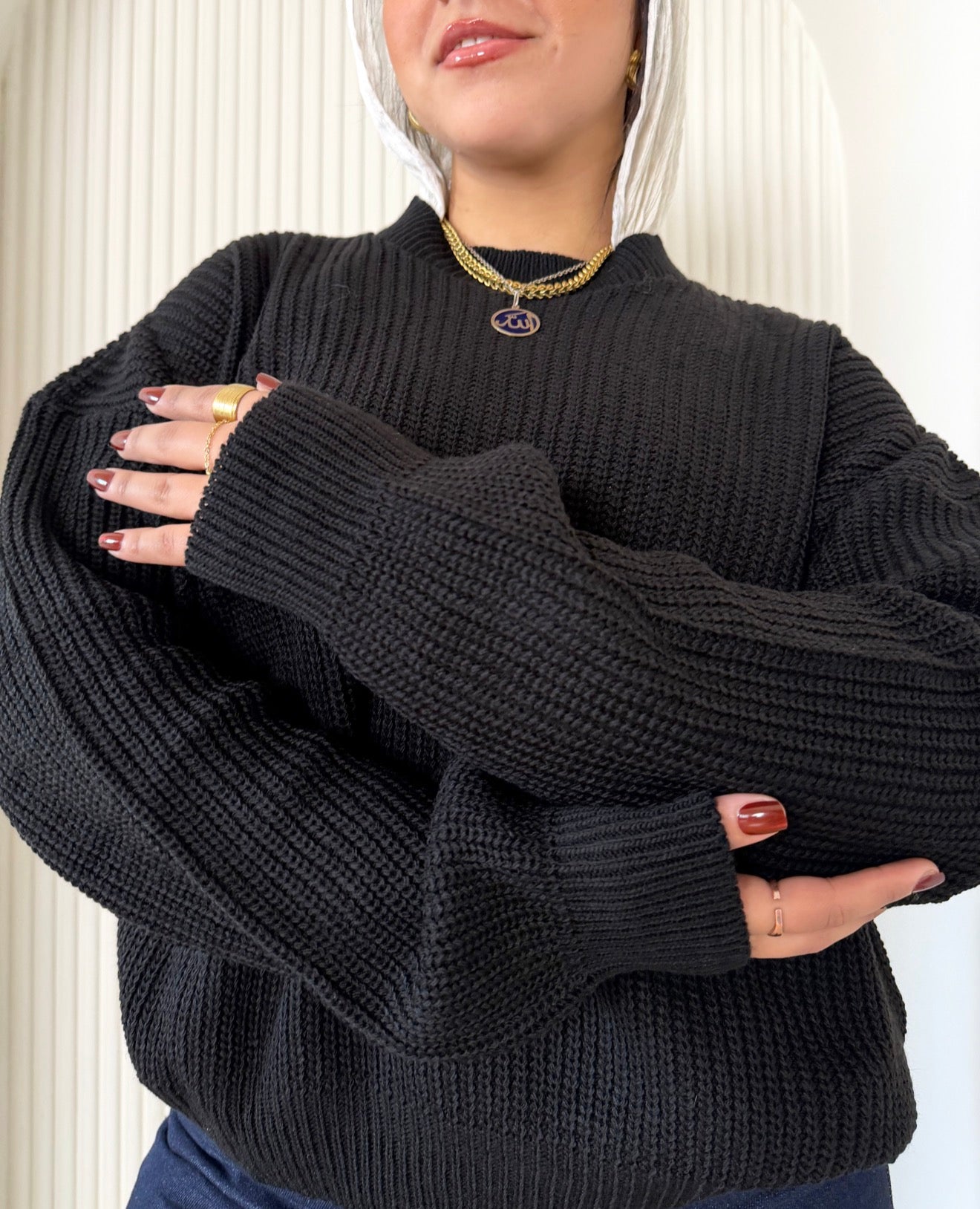Mock-Neck Sweater