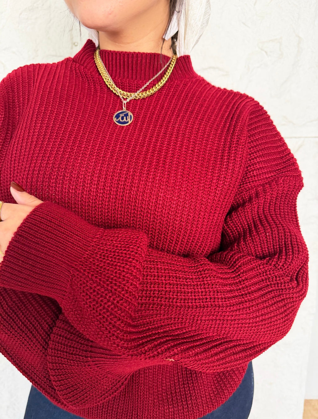 Mock-Neck Sweater