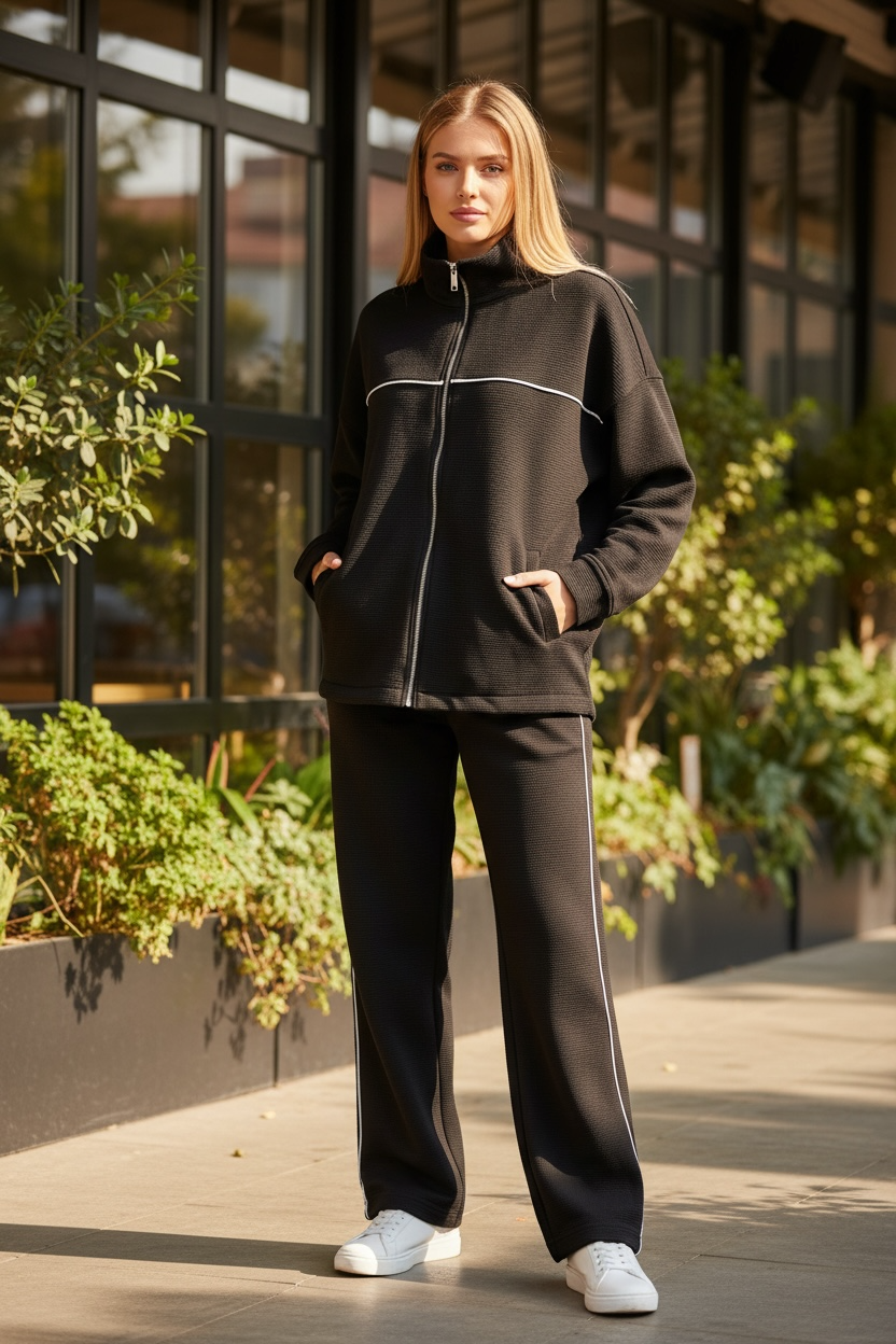 Zip-up tracksuit