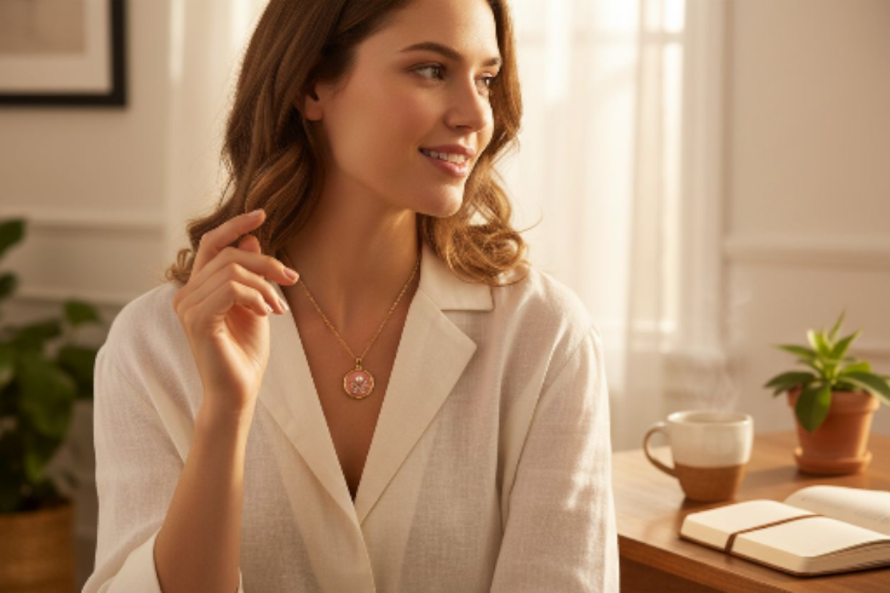 Gold plated necklace butterfly